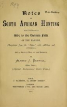 Cover of Notes on South African hunting