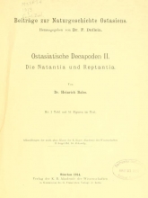 Cover of Ostasiatische decapoden