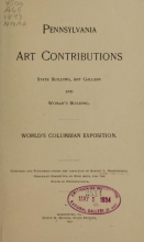 Cover of Pennsylvania art contributions