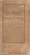 Cover of Pennsylvania, Delaware, Maryland and Virginia almanack and ephemeris for the year of our Lord 1792