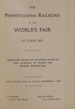 Cover of The Pennsylvania Railroad to the World's Fair, St. Louis, Mo
