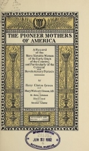 Cover of The pioneer mothers of America v.2 (1912)