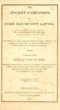 Cover of The pocket companion, or, Every man his own lawyer 