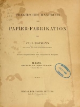 Cover of Praktisches Handbuch der Papier-Fabrikation 