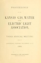 Cover of Proceedings of the Kansas Gas, Water and Electric Light Association