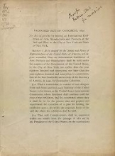 Cover of Proposed act of Congress, 1890