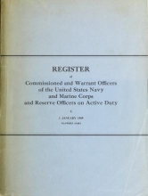 Cover of Register of commissioned and warrant officers of the United States Navy and Marine Corps and reserve officers on active duty