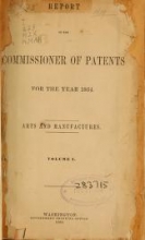 Cover of Report of the Commissioner of Patents for the year