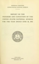 Cover of Report on the progress and condition of the United States National Museum