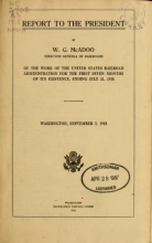 Cover of Report to the president