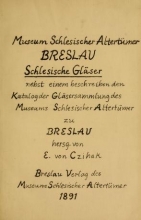 Cover of Schlesische gläser