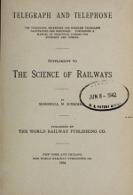 Cover of The science of railways