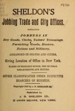 Cover of Sheldon's jobbing trade and city offices