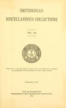 Cover of Smithsonian miscellaneous collections