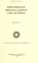 Cover of Smithsonian miscellaneous collections