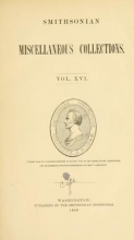 Cover of Smithsonian miscellaneous collections