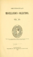 Cover of Smithsonian miscellaneous collections