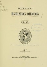 Cover of Smithsonian miscellaneous collections