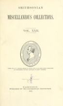 Cover of Smithsonian miscellaneous collections