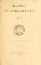 Cover of Smithsonian miscellaneous collections