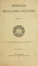 Cover of Smithsonian miscellaneous collections