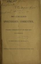 Cover of So called spontaneous combustion