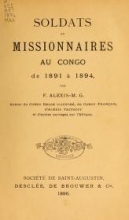 Cover of Soldats et missionnaires au Congo de 1891 à 1894