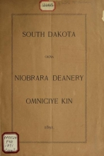 Cover of South Dakota okna Niobrara deanery omniciye kin