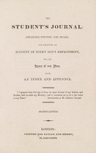 Cover of The Student's journal