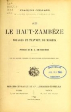 Cover of Sur le Haut-Zambèze voyages et travaux de mission