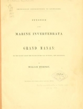 Cover of Synopsis of the marine Invertebrata of Grand Manan