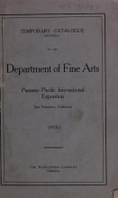 Cover of Temporary catalogue (revised) of the Department of Fine Arts, Panama-Pacific International Exposition, San Francisco, California, 1915
