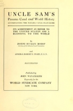 Cover of Uncle Sam's Panama Canal and world history, accompanying the Panama Canal flat-globe