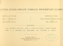 Cover of United States private tobacco proprietary stamps