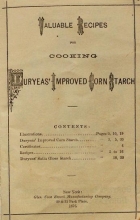 Cover of Valuable recipes for cooking Duryeas' Improved Corn Starch