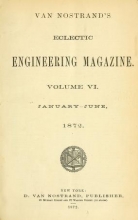 Cover of Van Nostrand's eclectic engineering magazine