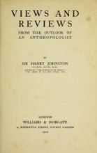 Cover of Views and reviews from the outlook of an anthropologist