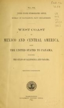 Cover of West coast of Mexico and Central America from the United States to Panama