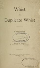 Cover of Whist and duplicate whist