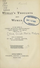 Cover of A woman's thoughts about women