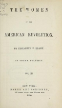 Cover of The women of the American Revolution v.3 (1850)