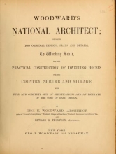 Cover of Woodward's national architect