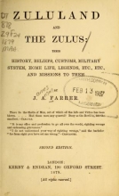 Cover of Zululand and the Zulus