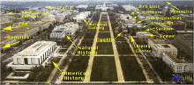 map of the National Mall, Washington, DC