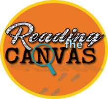 The words "reading the Canvas" with a magnifying glass over them