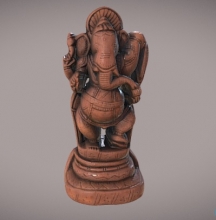 A 3D Printed model of the Indian God Ganesh, which resembles an elephant
