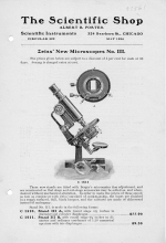 Cover of The Scientific Shop showing a microscope