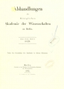 Cover of Abhandlungen der Königlichen Akademie der Wissenschaften in Berlin