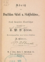 Cover of Abriss des Deutschen Säbel- u. Stossfechtens