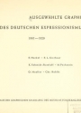 Cover of Ausgewählte Graphik des deutschen Expressionismus, 1905-1920